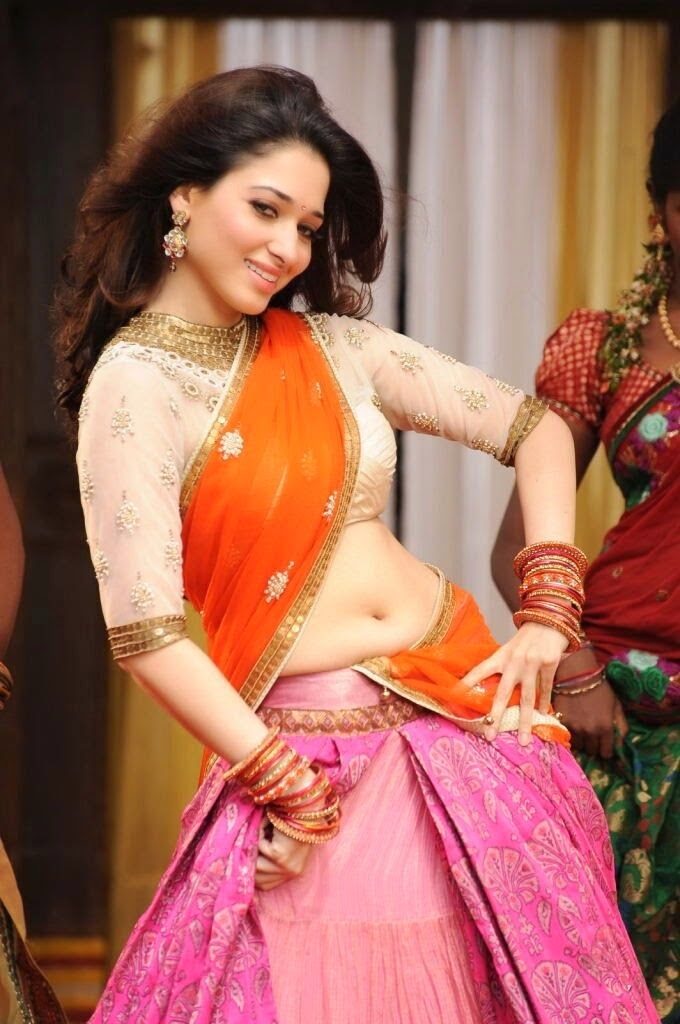 Tamannaah Half Saree Look