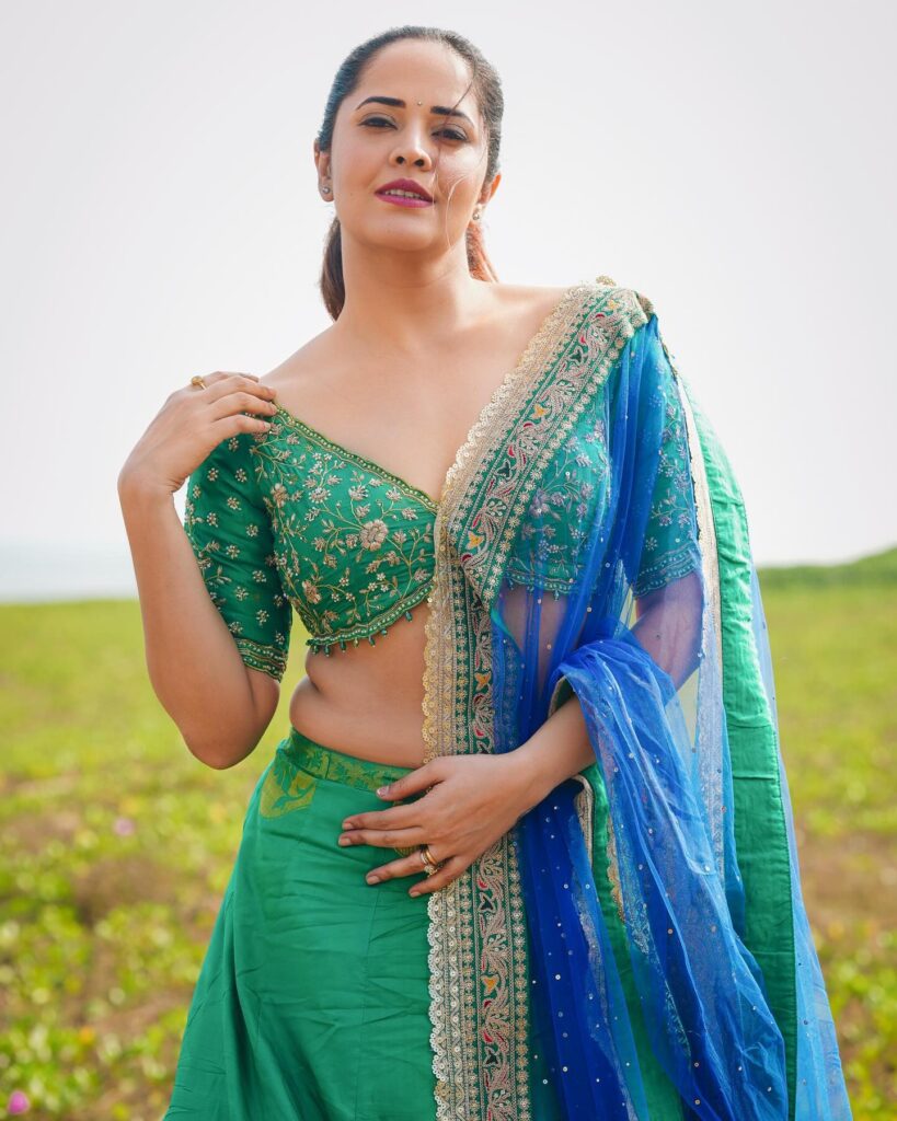 Anasuya half saree 05