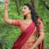 Vishnu Priya Half Saree Look