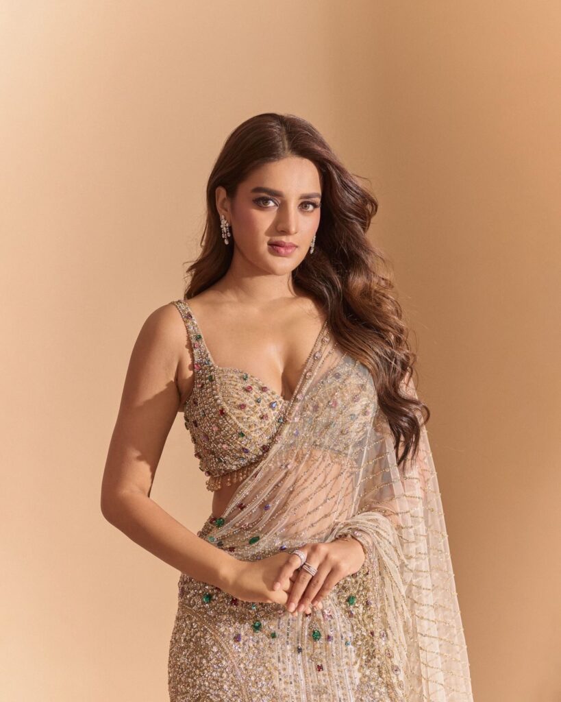 Nidhhi Agerwal saree photoshoot